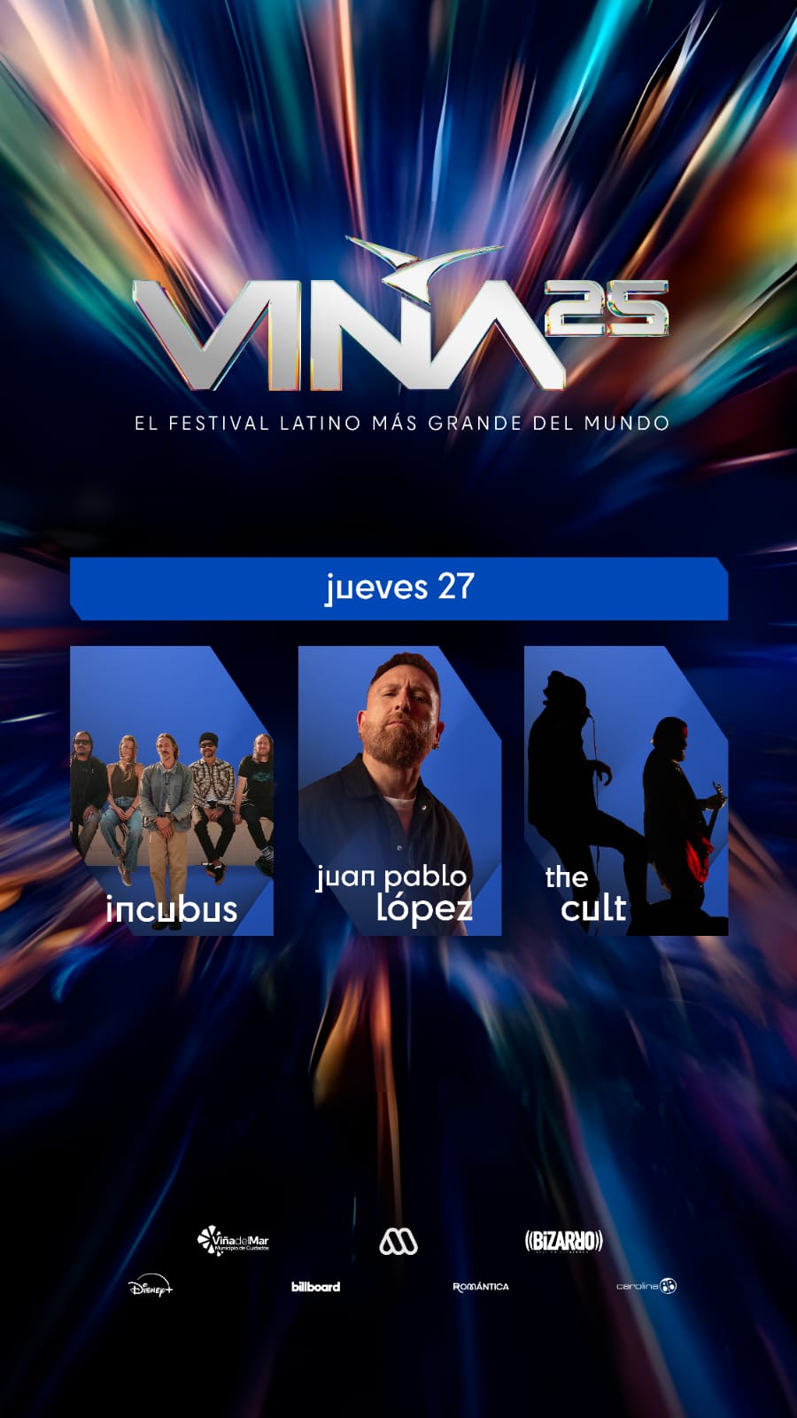 Incubus y The Cult se suman al Festival de Viña del Mar